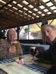 My husband and father-in-law enjoying a beer at The Bier Garden