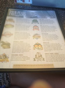 Beer List at Four Peaks