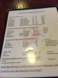 elliot bay beer list